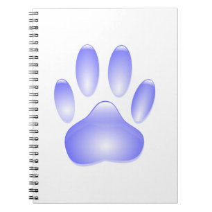 Glass Dog Paw Print Notebook