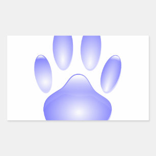 Glass Dog Paw Print Sticker