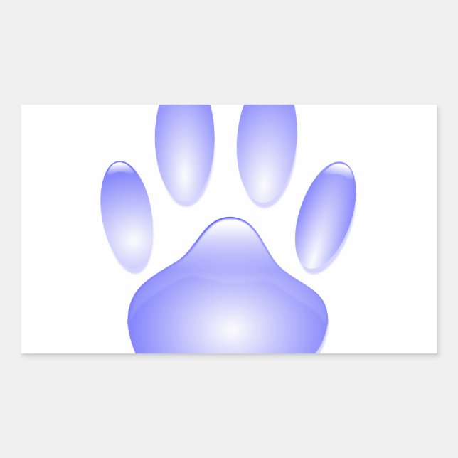 Glass Dog Paw Print Sticker (Front)