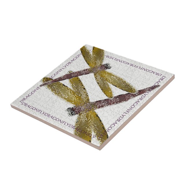 Glass Dragonflies Tile (Side)