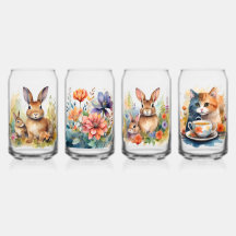 Glass Drinkware Set for Birthday and Baby Shower