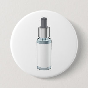 Glass dropper bottle with pipette 3 inch round button