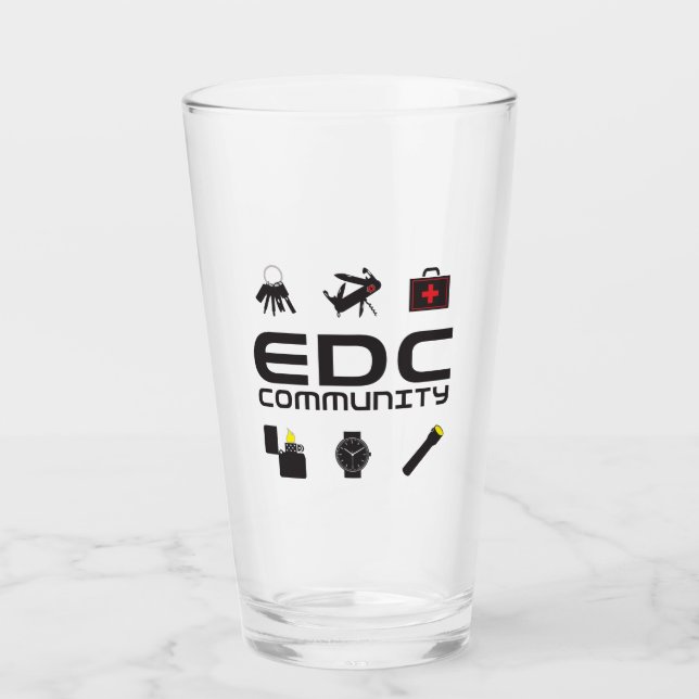 Glass - EDCC logo in black w/colours (Front)