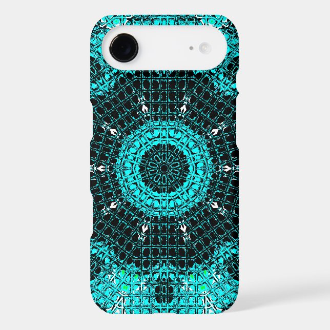 Glass Effect Mosaic Aquamarine Case-Mate iPhone Case (Back)