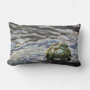 Glass Fishing Float Portrait Lumbar Pillow