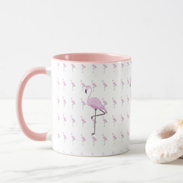 Glass flamingo - Glass Flamingo Mug (With Donut)