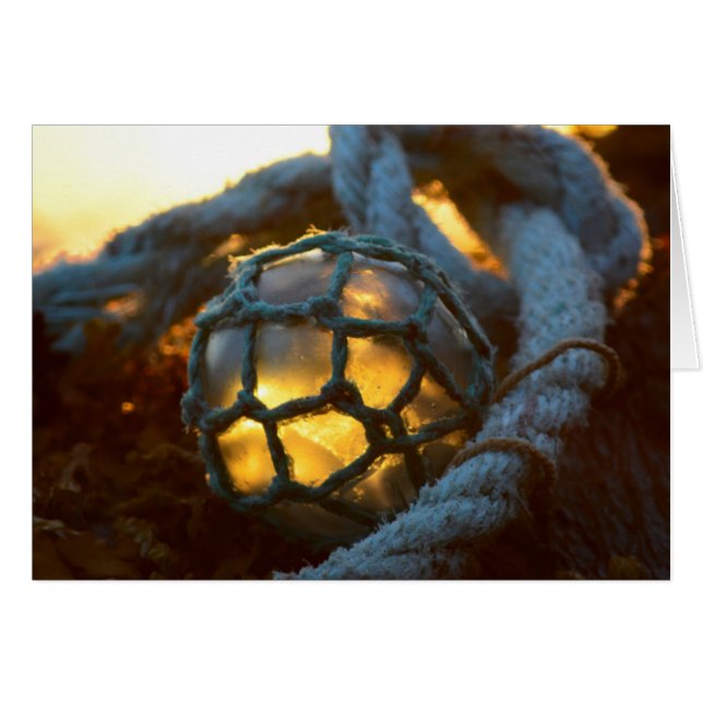 Glass float glows at sunset, Alaska (Front Horizontal)
