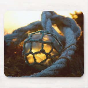 Glass float glows at sunset, Alaska Mouse Pad