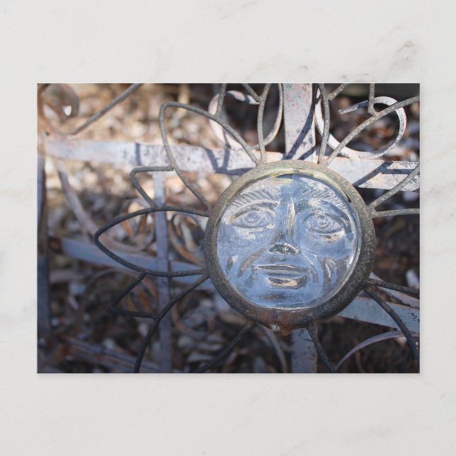 Glass Flower Face Postcard (Front)