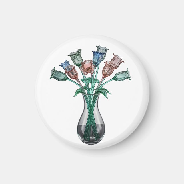 Glass Flowers  Magnet (Front)