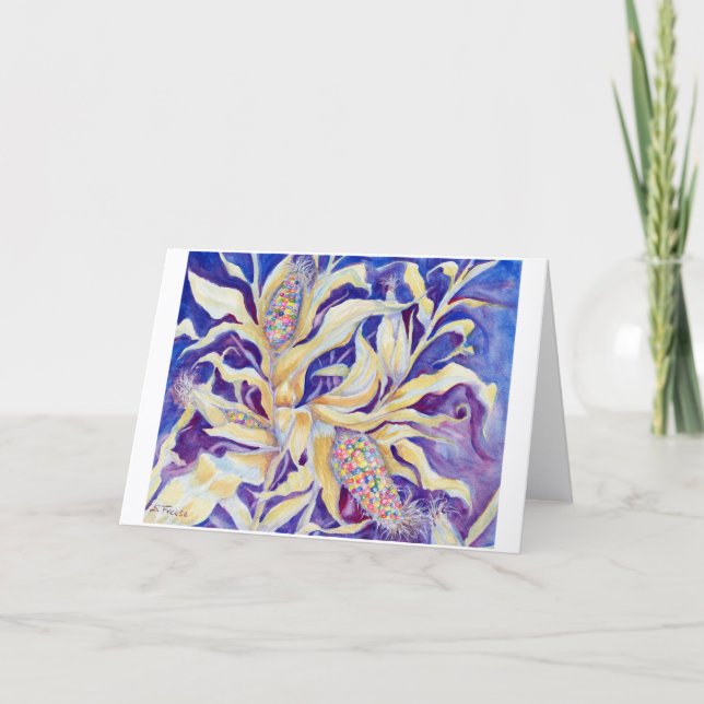 "Glass-Gem Corn" Blank Notecard (Front)