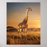 Glass Giraffe Savannah Dawn
