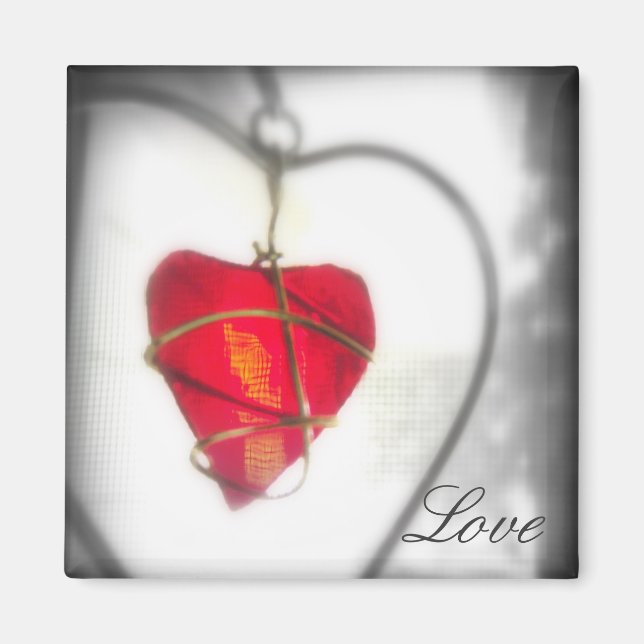 Glass Heart Magnet (Front)