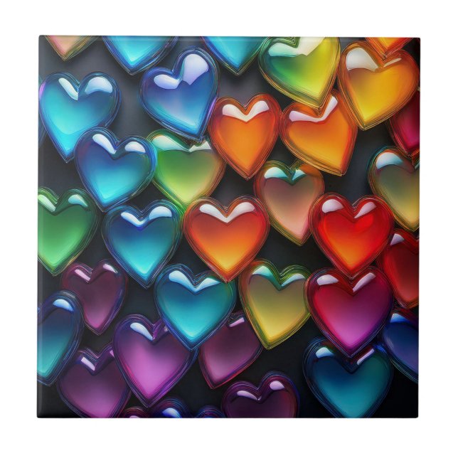 Glass Hearts  Tile (Front)