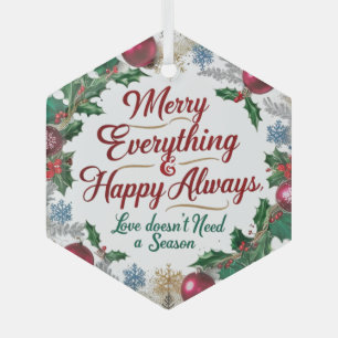 Glass Hexagon Ornament – Elegant Modern Christmas 