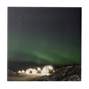 Glass Igloo under the Northern Lights Tile