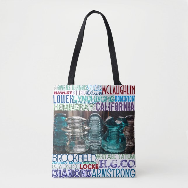 Glass Insulator manufacturers Collectors Tote (Front)