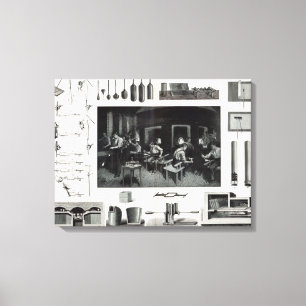 Glass manufacture canvas print