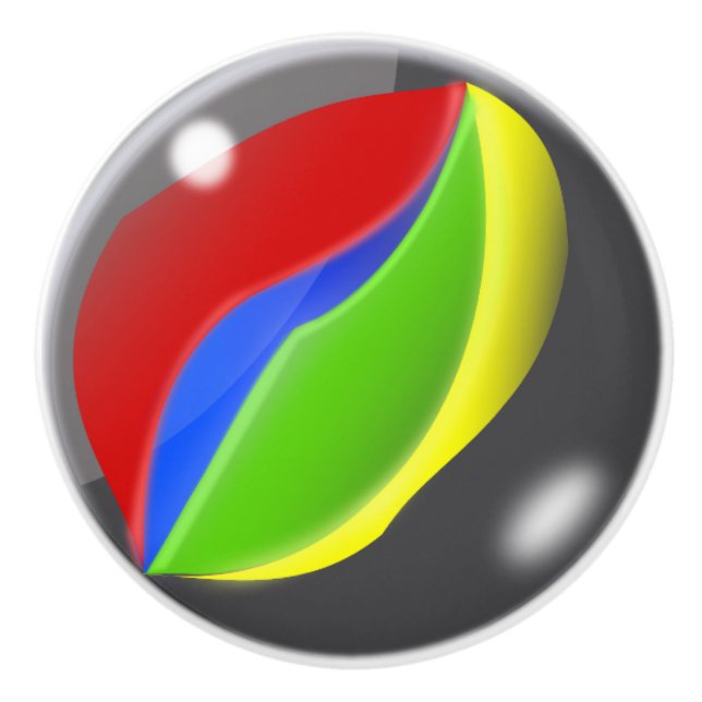 Glass Marble Ceramic Knob (Front)