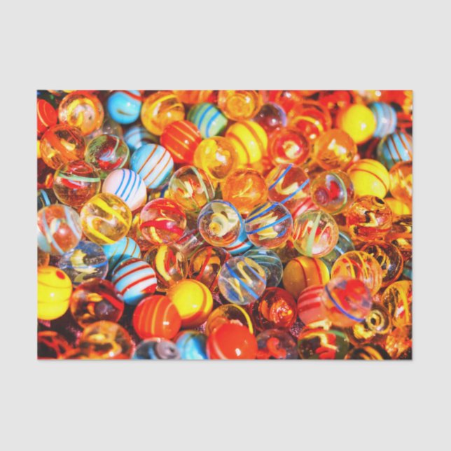 Glass marbles colourful play marbles tissue paper (Front)