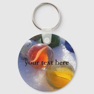 Glass Marbles Keyring