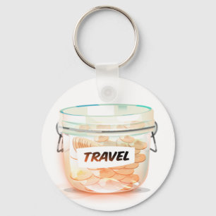 Glass Money Travel Jar Keychain