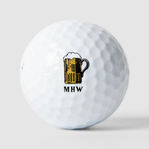 Glass of Beer custom monogram golf balls