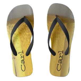 Glass of Beer Personalized Flip Flops