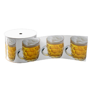 Glass of Beer Ribbon Grosgrain Ribbon