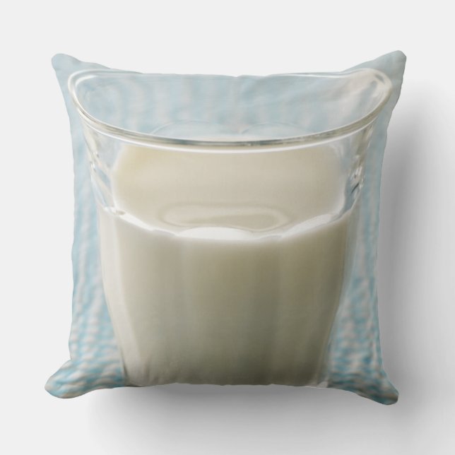Glass of milk throw pillow (Front)