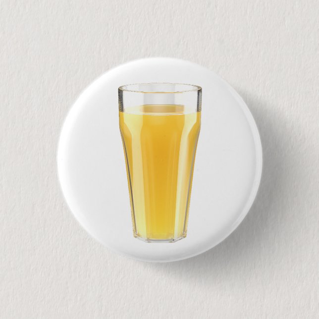 Glass of orange juice 1 inch round button (Front)
