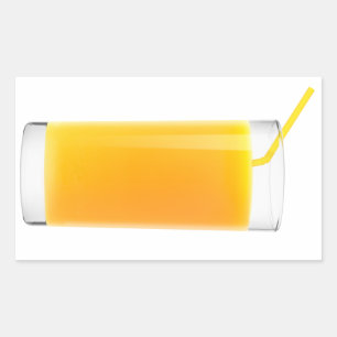 Glass of orange juice sticker