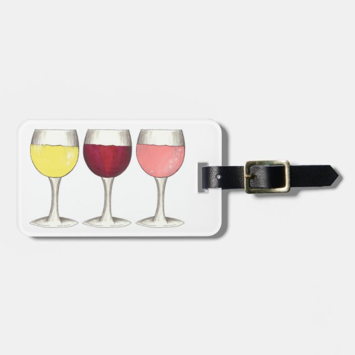 personalized luggage tags wine bottle shape