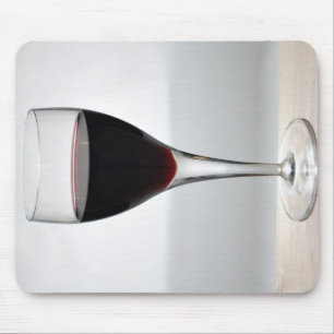Glass of red wine mouse pad