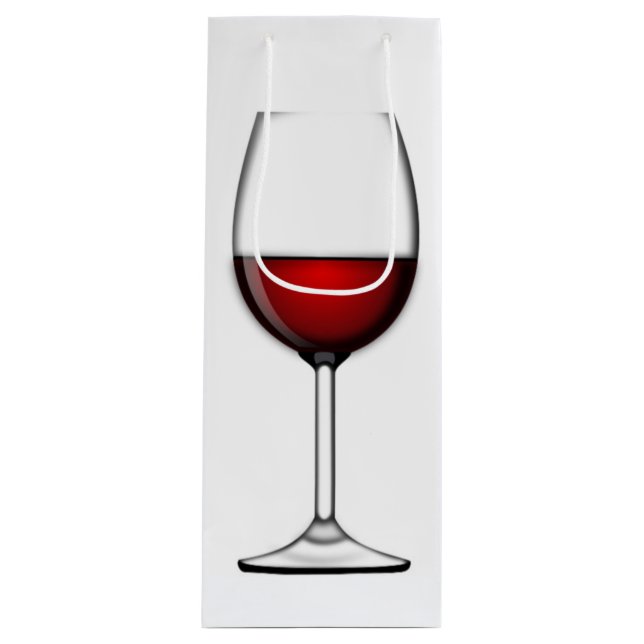 GLASS OF RED WINE WINE GIFT BAG (Front)