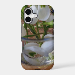 glass of snowdrops