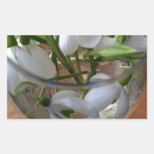 glass of snowdrops sticker