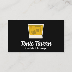 Glass of Whiskey and Ice Business Card