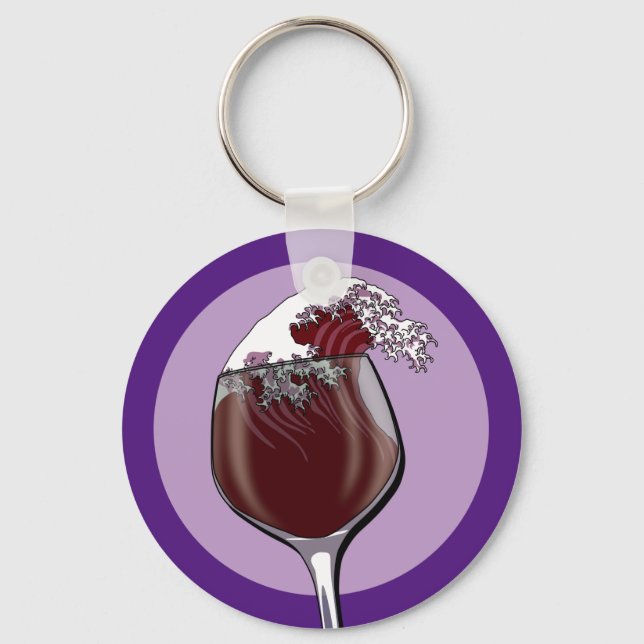 Glass Of Wine Keychain (Front)