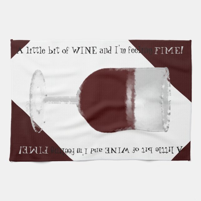 Glass of Wine Kitchen Towel (Horizontal)