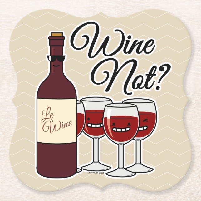 Glass of Wine not grapes alcohol red rose pinot Paper Coaster (Front)