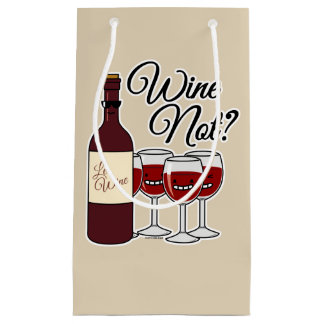 Glass of Wine not grapes alcohol red rose pinot Small Gift Bag
