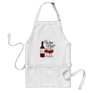 Glass of Wine not grapes alcohol red rose pinot Standard Apron