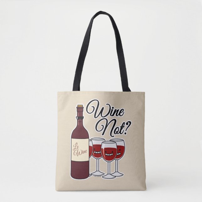 Glass of Wine not grapes alcohol red rose pinot Tote Bag (Front)