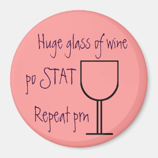 Glass of wine order magnet