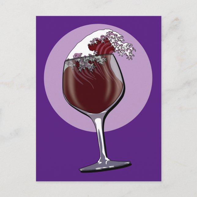 Glass Of Wine Postcard (Front)