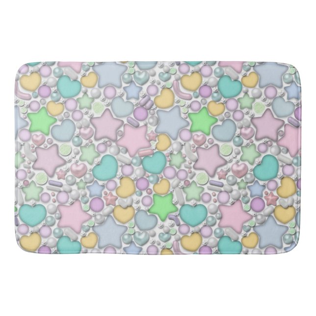 Glass ornaments bath mat (Front)