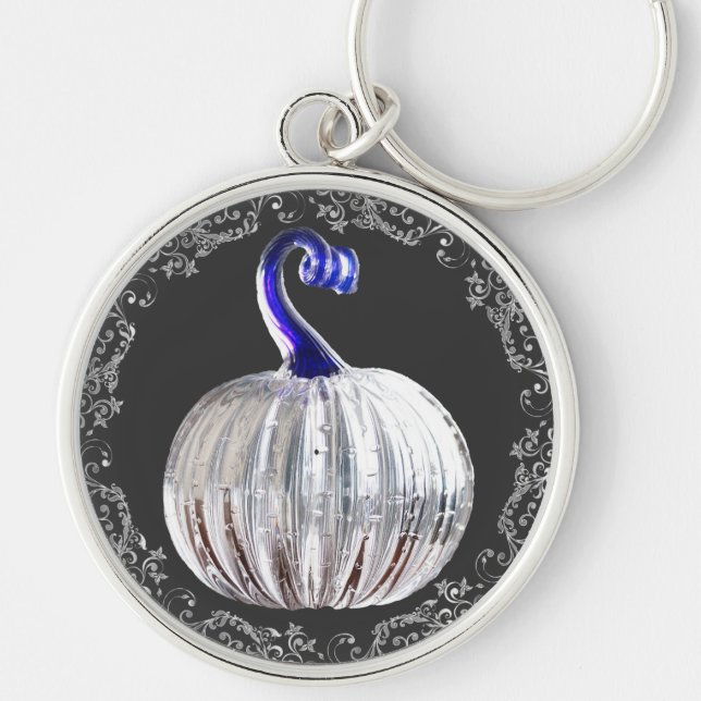 Glass pumpkin keychain (Front)