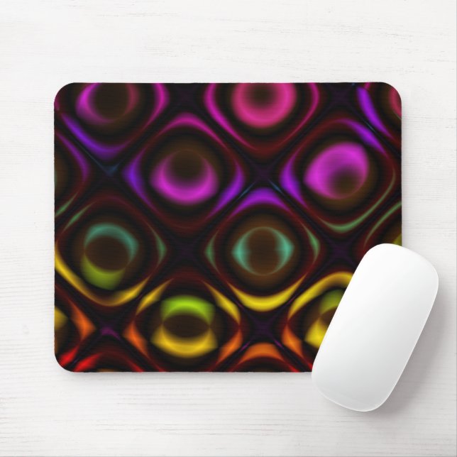 Glass | Rainbow Fractal Art Mouse Pad (With Mouse)