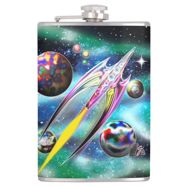 Glass Rocket Flask (Front)